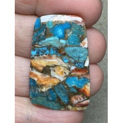 Freeform 36x23mm Spiny Oyster Turquoise Cabochon 78