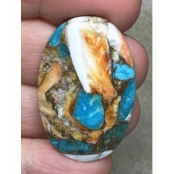 Oval 36x24mm Spiny Oyster Turquoise Cabochon 80