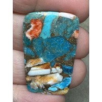 Freeform 35x23mm Spiny Oyster Turquoise Cabochon 87