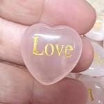 Single Puff Heart 25mm Wide Love Rose Quartz Cabochon