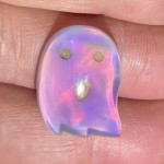 Single Freeform 22mm Long Aurora Opal Ghost Left Cabochon