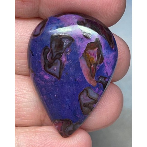 Teardrop 35x25mm Purple Suji Stone Cabochon 20