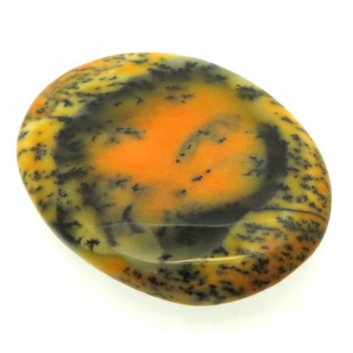 Oval 34x26mm Sunset Coloured Dendritic Opal Cabochon 06