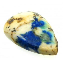 Teardrop 33x22mm Turquoise with Azurite Cabochon 04