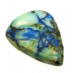 Teardrop 27x21mm Turquoise with Azurite Cabochon 11
