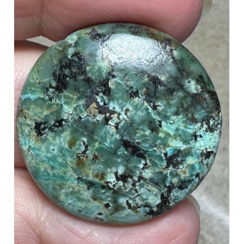 Round 30x30mm African Turquoise Cabochon 54