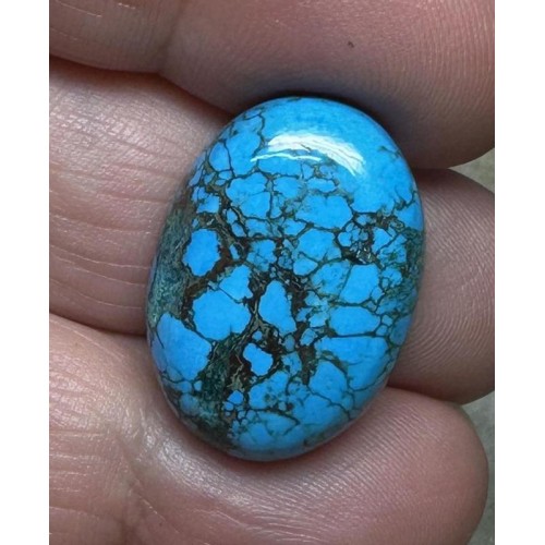 Oval 24x17mm Hubei Turquoise Cabochon 60
