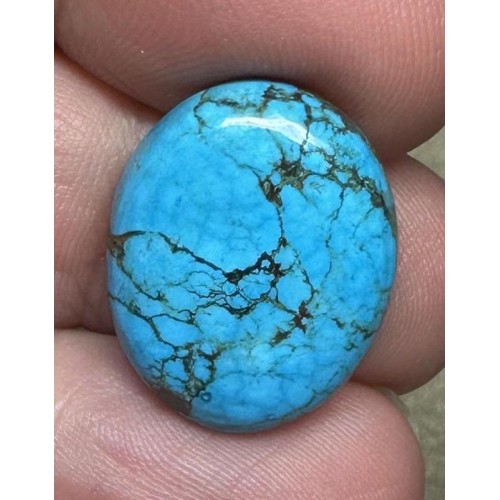 Oval 20x17mm Hubei Turquoise Cabochon 73