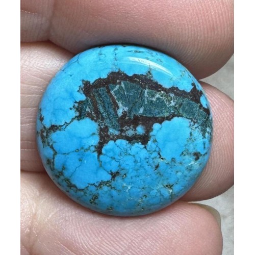 Round 22x22mm Hubei Turquoise Cabochon 133