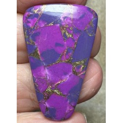 Freeform 36x23mm Purple Kingman Turquoise in Bronze Cabochon 01