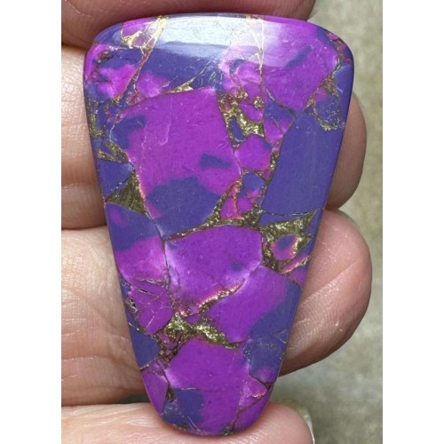 Freeform 36x23mm Purple Kingman Turquoise in Bronze Cabochon 01