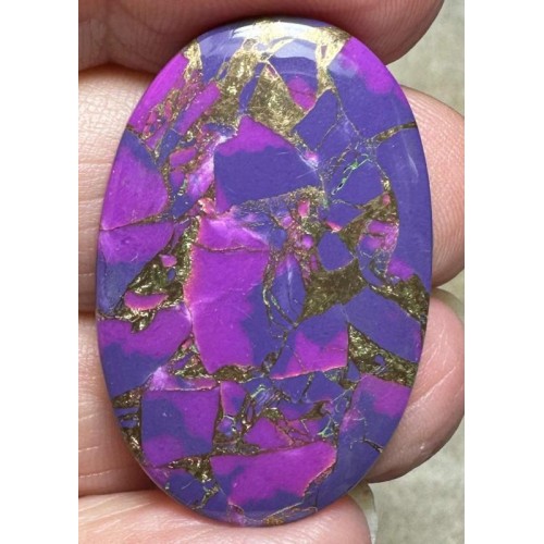 Oval 35x22mm Purple Kingman Turquoise in Bronze Cabochon 02