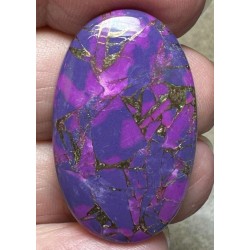 Oval 34x21mm Purple Kingman Turquoise in Bronze Cabochon 03