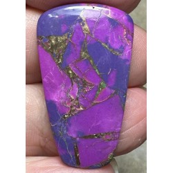 Freeform 32x19mm Purple Kingman Turquoise in Bronze Cabochon 04