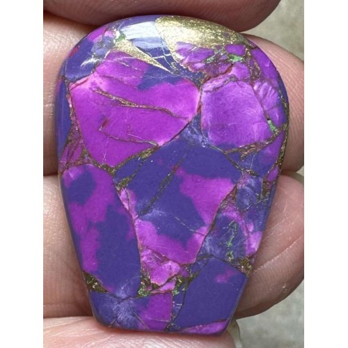 Freeform 29x22mm Purple Kingman Turquoise in Bronze Cabochon 05