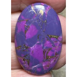 Oval 34x22mm Purple Kingman Turquoise in Bronze Cabochon 07