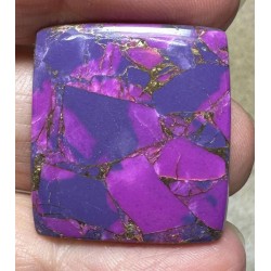 Rectangle 27x25mm Purple Kingman Turquoise in Bronze Cabochon 09