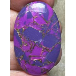 Oval 37x24mm Purple Kingman Turquoise in Bronze Cabochon 10