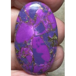 Oval 34x20mm Purple Kingman Turquoise in Bronze Cabochon 12