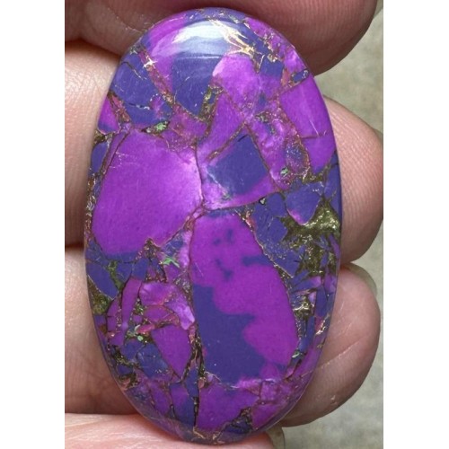 Oval 34x20mm Purple Kingman Turquoise in Bronze Cabochon 12