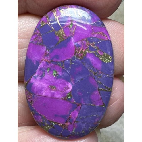 Oval 32x21mm Purple Kingman Turquoise in Bronze Cabochon 15