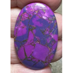 Oval 37x23mm Purple Kingman Turquoise in Bronze Cabochon 17