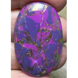 Oval 37x24mm Purple Kingman Turquoise in Bronze Cabochon 19