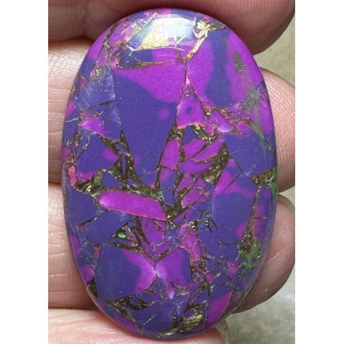 Oval 37x24mm Purple Kingman Turquoise in Bronze Cabochon 19