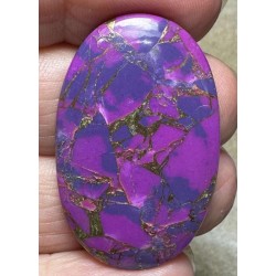 Oval 37x24mm Purple Kingman Turquoise in Bronze Cabochon 20