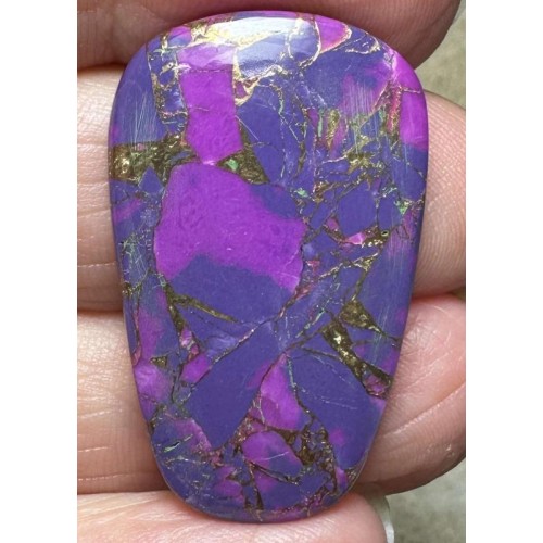 Freeform 33x21mm Purple Kingman Turquoise in Bronze Cabochon 21