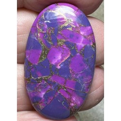 Oval 34x20mm Purple Kingman Turquoise in Bronze Cabochon 22