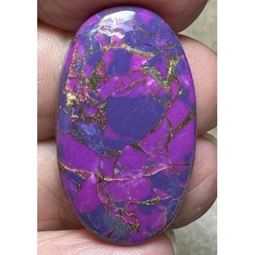 Oval 33x19mm Purple Kingman Turquoise in Bronze Cabochon 26