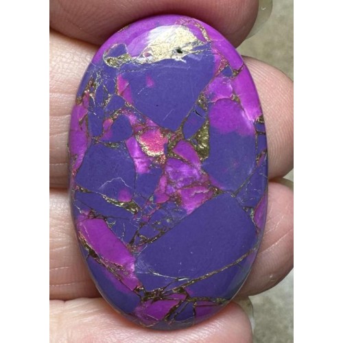 Oval 35x22mm Purple Kingman Turquoise in Bronze Cabochon 27