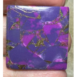 Rectangle 29x28mm Purple Kingman Turquoise in Bronze Cabochon 29