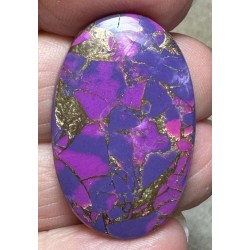 Oval 34x22mm Purple Kingman Turquoise in Bronze Cabochon 30