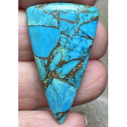 Triangle 37x22mm Kingman Turquoise in Bronze Cabochon 07