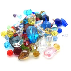 100gms Mixed Crystal Glass Bead Pack