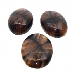 Single Oval 20mm to 25mm Long Chiastolite Cabochon
