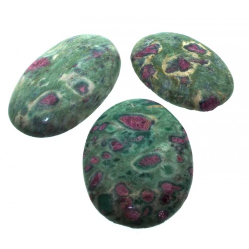 Single Oval 30mm to 40mm Long Ruby Fuchsite Cabochon