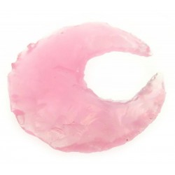 Single Hand Knapped Pink Opalite Moon